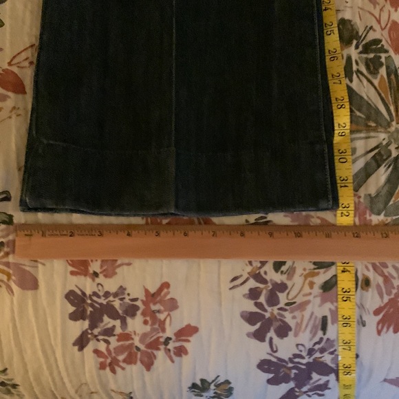 Wide Leg Trousers ~ANN TAYLOR ~Classic Dark Wash ~SIZE 8 ~Modern ~Contemporary - Picture 8 of 8